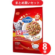 【まとめ買い割引】日本ペットフード コンボ コンボ キャット 毛玉対応15歳以上 かつお味・焼きタラ・ちりめん添え ×8個セット