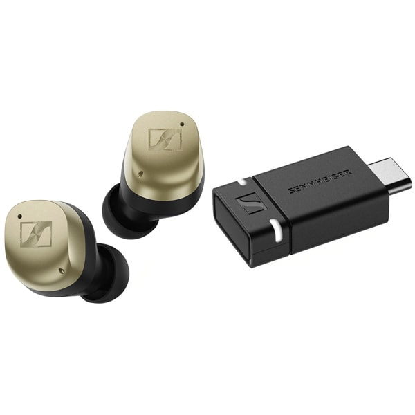 【期間限定 ゼンハイザーお買い得セット】「完全ワイヤレスイヤホン MOMENTUM True Wireless 4 ゴールド MTW4-GOLD」＋「Bluetooth USBドングル BTD-600」セット
