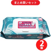 【まとめ買い割引】リフレ トイレに流せるやわらかおしりふき 大判・厚手 80枚入 ×2個セット
