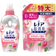 【まとめ買い割引】「レノア 超消臭1WEEK みずみずしく香るフローラル＆ピーチの香り 本体 490ml [柔軟剤]」＋「レノア 超消臭1WEEK みずみずしく香るフローラル＆ピーチの香り 詰め替え 特大 770ml [柔軟剤]」セット