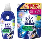 【まとめ買い割引】「レノア 超消臭1WEEK SPORTS フレッシュシトラスの香り 本体 490ml [柔軟剤]」＋「レノア 超消臭1WEEK SPORTS フレッシュシトラスの香り 詰め替え 特大 770ml [柔軟剤]」セット