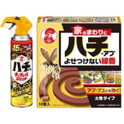 【まとめ買い割引】「巣まで全滅 ハチ・アブ用 キンチョール ジェット 蜂駆除 スプレー 蜂の巣予防 15m噴射 510ml」+「家のまわりにハチ・アブよせつけない線香 太巻タイプ 10巻」セット