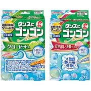 【まとめ買い割引】「タンスにゴンゴンアロマ クローゼット用 1年防虫 ライムソープの香り 3個入 [衣類用防虫剤]」＋「タンスにゴンゴン アロマ 引き出し・衣装ケース用 1年防虫 ライムソープの香り 24個入 [衣類用防虫剤]」セット