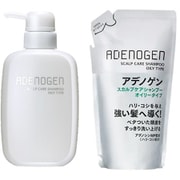 【まとめ買い割引】「アデノゲン スカルプケアシャンプー オイリータイプ 本体 400ml [シャンプー]」＋「アデノゲン スカルプケアシャンプー オイリータイプ つめかえ用 310ml [シャンプー]」セット