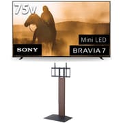 大画面テレビお買い得セット [ソニー BRAVIA 7 75V型 4K液晶テレビ Mini LED＋量子ドット 倍速対応 K-75XR70 ＋ イコールズ 首振り機能付き WALL TVスタンド V3 SW ハイタイプ ウォールナット WLTVZ6238]
