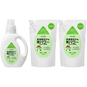 【夏先取りセール お買い得セット】 [パックス 洗濯用石けん Wパワー 本体 無添加 無香料 炭酸塩 天然由来100％ 洗濯洗剤 + 詰替用 2個]