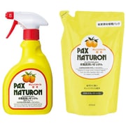 【夏先取りセール お買い得セット】 [パックスナチュロン お風呂洗いせっけん 500ml 泡スプレー オレンジの香り 無添加 お風呂洗剤 天然由来100％ + 詰替用 450ml]
