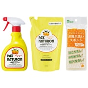 【夏先取りセール お買い得セット】 [パックスナチュロン お風呂洗いせっけん 500ml 泡スプレー オレンジの香り 無添加 お風呂洗剤 天然由来100％ + 詰替用 450ml + お風呂洗いスポンジ]