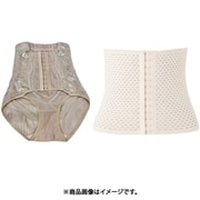 【まとめ買い割引】「骨盤ショーツ GYUGYUGYU(ギュギュギュ) 着圧ショーツ ベージュ M KS-GGGYU_M/BE」+「コルセット GYUGYUMAKI(ギュギュマキ) ウエストニッパー オフホワイト M CS-GGYUMK_M/WH」セット