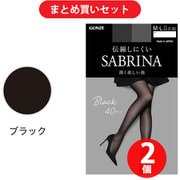 【まとめ買い割引】SABRINA(サブリナ) 伝線しにくい 深く美しいブラック 40デニール シアータイツ M-L ブラック SB565M ×2個セット