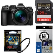 【安心セット】 [「OM SYSTEM OM-1 Mark II 12-40mm F2.8 PRO II レンズキット」+「メモリー128GB」+「保護フィルター」+「液晶フィルム」]