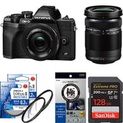 【安心セット】 [「オリンパス OM-D E-M10 Mark IV EZダブルズームキット BLK」+「メモリー128GB」+「保護フィルター2枚」+「液晶フィルム」]