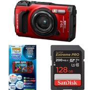 【安心セット】 [「OM SYSTEM TG-7 RED」+「メモリー128GB」+「液晶フィルム」]