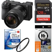 【安心セット】 [「ソニー α6700 高倍率ズームレンズキット ILCE-6700M」+「メモリー128GB」+「保護フィルター」+「液晶フィルム」]