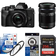 【安心セット】 [「オリンパス OM-D E-M10 Mark IV EZダブルズームキット BLK」+「メモリー256GB」+「保護フィルター2枚」+「液晶フィルム」]