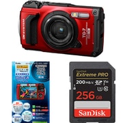 【安心セット】 [「OM SYSTEM TG-7 RED」+「メモリー256GB」+「液晶フィルム」]