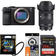 【オリジナルセット】 [「ソニー α7C II ILCE-7CM2 B ブラック」+「交換レンズ」+「メモリー256GB」+「保護フィルター」+「液晶フィルム」]