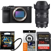 【オリジナルセット】 [「ソニー α7C II ILCE-7CM2 B ブラック」+「交換レンズ」+「メモリー256GB」+「保護フィルター」+「液晶フィルム」]