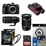 【オリジナルセット】 [「OM SYSTEM OM-1 Mark II」+「交換レンズ2本」+「メモリー256GB」+「保護フィルター2枚」+「液晶フィルム」+「双眼鏡」]