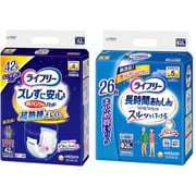 「ライフリー ズレずに安心 紙パンツ専用 尿とりパッド 夜用 42枚 4回吸収 」+「ライフリー リハビリパンツ S 26枚 」セット