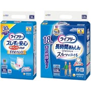 「ライフリー ズレずに安心 紙パンツ用パッド 長時間用 30枚 」+「ライフリー リハビリパンツ LL 18枚 」セット