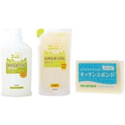 【まとめ買い割引】「台所のせっけん(食器洗い石けん) 500ml キッチン 洗剤 無添加 天然由来100%」+「台所のせっけん(食器洗い石けん) 詰替用 450ml 」+「キッチンスポンジ ナチュラル 泡立ち 水切れ」セット