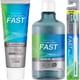 【まとめ買い割引】「OCH-TUNE ハミガキ FAST ブルーリフレッシュミント 130g」＋「OCH-TUNE ハブラシ FAST （ふつう） 1本」＋「OCH-TUNE マウスウォッシュ FAST クールドライミント 600ml」セット