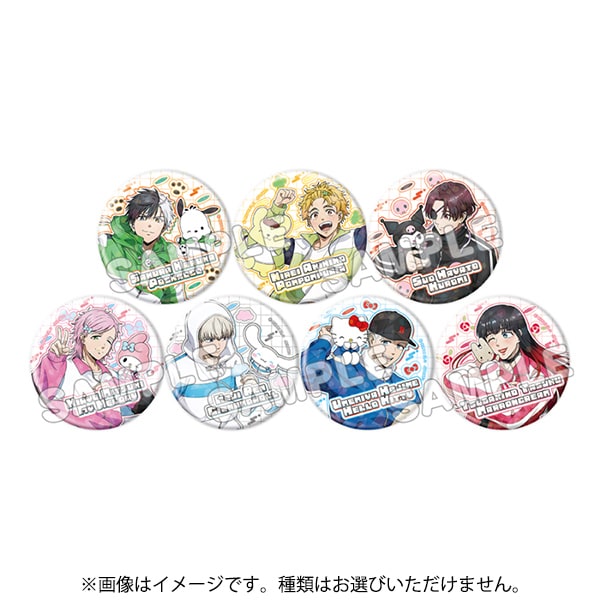 TBSグロウディア WIND BREAKER×サンリオキャラクターズ2 トレーディングホログラム缶バッジ 等身 Ver. 1BOX（7個入） [コレクショントイ]
