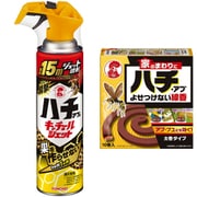 【サマーセールFINAL お買い得セット】「巣まで全滅 ハチ・アブ用 キンチョール ジェット 蜂駆除 スプレー 蜂の巣予防 15m噴射 510ml」＋「家のまわりにハチ・アブよせつけない線香 太巻タイプ 10巻」セット
