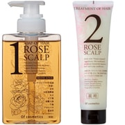 【オータムセール お買い得セット】オブ・コスメティックス「薬用ソープオブヘア 1-RO スキャルプ 265ml ローズブーケの香り [頭皮ケアシャンプー]」＋「薬用 トリートメントオブヘア 2-ROスキャルプ 210g ローズブーケの香り [頭皮ケアトリートメント]」セット