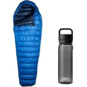 【お買い得セット】ISUKA エアプラス280 ブルーストーン ＆ YETI ヨンダー750mlウォーターボトルウィズチャグキャップ チャコール セット [ダウンシュラフ 夏用 ＆ プラスチックボトル 750ml]