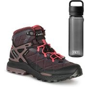 【お買い得セット】アク ロケットミッド DFS GTX DEEP VIOLET/CORAL（566） UK3.5(22.5cm) ＆ YETI ヨンダー750mlウォーターボトルウィズチャグキャップ チャコール セット [レディース ハイキングシューズ ＆ プラスチックボトル 750ml]
