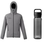【お買い得セット】ミレー ドライグリッドフーディ SMOKED PEARL（N4048） Lサイズ（日本：XLサイズ） ＆ YETI ヨンダー750mlウォーターボトルウィズチャグキャップ チャコール セット [メンズ フリース ＆ プラスチックボトル 750ml]