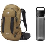 【お買い得セット】Karrimor ランクス25 Coyote（0520） ＆ YETI ヨンダー750mlウォーターボトルウィズチャグキャップ シーフォーム セット [ザック 25L ＆ プラスチックボトル 750ml]