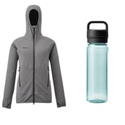 【お買い得セット】ミレー ドライグリッドフーディ SMOKED PEARL（N4048） Mサイズ（日本：Lサイズ） ＆ YETI ヨンダー750mlウォーターボトルウィズチャグキャップ シーフォーム セット [レディース フリース ＆ プラスチックボトル 750ml]