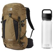 【お買い得セット】Karrimor ランクス28 Coyote（0520） Mサイズ ＆ YETI ヨンダー750mlウォーターボトルウィズチャグキャップ クリア セット [ザック 28L ＆ プラスチックボトル 750ml]