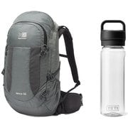 【お買い得セット】Karrimor ランクス25 Charcoal（1200） ＆ YETI ヨンダー750mlウォーターボトルウィズチャグキャップ クリア セット [ザック 25L ＆ プラスチックボトル 750ml]