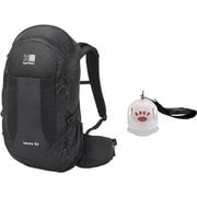 【お買い得セット】Karrimor ランクス25 Black（9000） ＆ 東京ベル 森の鈴 Pico カバー付き クリアー/ピンク セット [ザック 25L ＆ 熊鈴 熊よけ鈴]