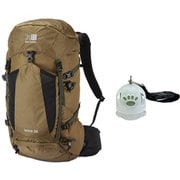 【お買い得セット】Karrimor ランクス28 Coyote（0520） Sサイズ ＆ 東京ベル 森の鈴 Pico カバー付き クリアー/グリーン セット [ザック 28L ＆ 熊鈴 熊よけ鈴]