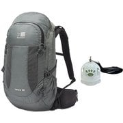 【お買い得セット】Karrimor ランクス25 Charcoal（1200） ＆ 東京ベル 森の鈴 Pico カバー付き クリアー/グリーン セット [ザック 25L ＆ 熊鈴 熊よけ鈴]