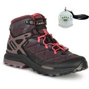 【お買い得セット】アク ロケットミッド DFS GTX DEEP VIOLET/CORAL（566） UK3（22cm） ＆ 東京ベル 森の鈴 Pico カバー付き クリアー/グリーン セット [レディース ハイキングシューズ ＆ 熊鈴 熊よけ鈴]