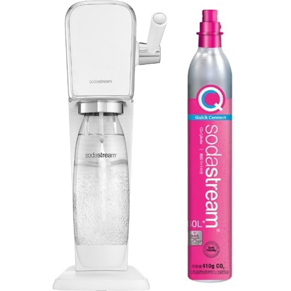 【まとめ買い割引】ソーダストリーム 炭酸水メーカー ＋ ガスシリンダー セット [ART（アート） スターターキット ホワイト SSM1103 ＋ SSG9101]