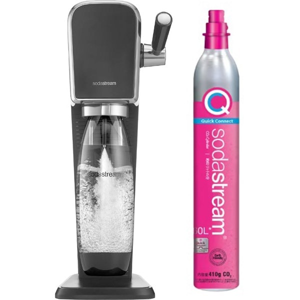 【まとめ買い割引】ソーダストリーム 炭酸水メーカー ＋ ガスシリンダー セット [ART（アート） スターターキット ブラック SSM1104 ＋ SSG9101]