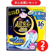 【まとめ買い割引】エリス elis エリス 朝まで超安心 400（特に心配な夜用）羽つき 40cm 大容量16枚 [生理用ナプキン] ×2個セット