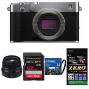 【安心セット】 [富士フイルム X-E5 ボディ シルバー + XF35mmF2 ブラックセット]