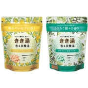 【まとめ買い割引】「きき湯 香る炭酸湯 ゆずの香り 360g [炭酸入浴剤]」＋「きき湯 香る炭酸湯 樹々の香り 360g [炭酸入浴剤]」セット