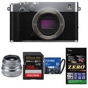 【安心セット】 [富士フイルム X-E5 ボディ シルバー + XF35mmF2 シルバーセット]