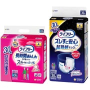 「ライフリー 長時間あんしん うす型パンツ M 30枚 大人用おむつ パンツタイプ」+「ライフリー ズレずに安心 紙パンツ専用尿とりパッド 夜用 4回吸収 30枚 中度パッド」セット