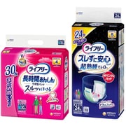「ライフリー 長時間あんしん うす型パンツ M 30枚 大人用おむつ パンツタイプ」+「ライフリー ズレずに安心 紙パンツ専用尿とりパッド 夜用スーパー 5回吸収 24枚 中度パッド」セット