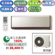 除菌・給気・お掃除エアコン(14畳) RAS-X40X2-N(シャンパンゴールド) ミストでうるおい ステンレス・クリーン 白くまくん